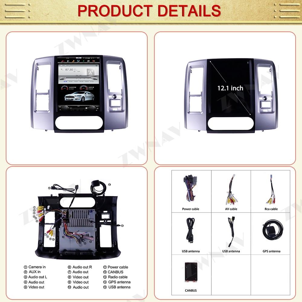 Tesla Style For Dodge RAM 1500 2500 2008 2009 2010 2011 2012 2013 2014 2015 2016 2017 2018 2019 Android GPS Audio Radio Receiver-Aotsr official website