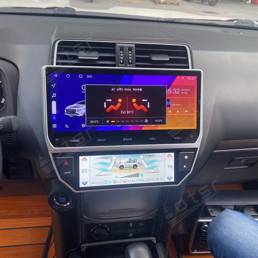 AC Panel Air Conditioner Climate Control For Toyota Prado 2018-2022 Touch Stereo Board Screen Headunit Original Style