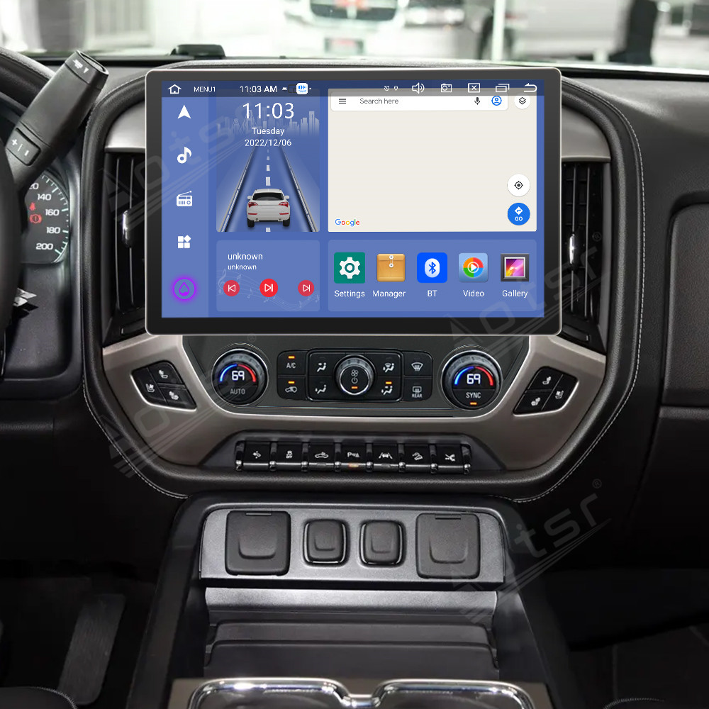 13.3 Inch Android 12 Auto For Chevrolet Silverado 2014-2018 Car Multimedia Player GPS Navigation Auto Radio Stereo Head Unit 