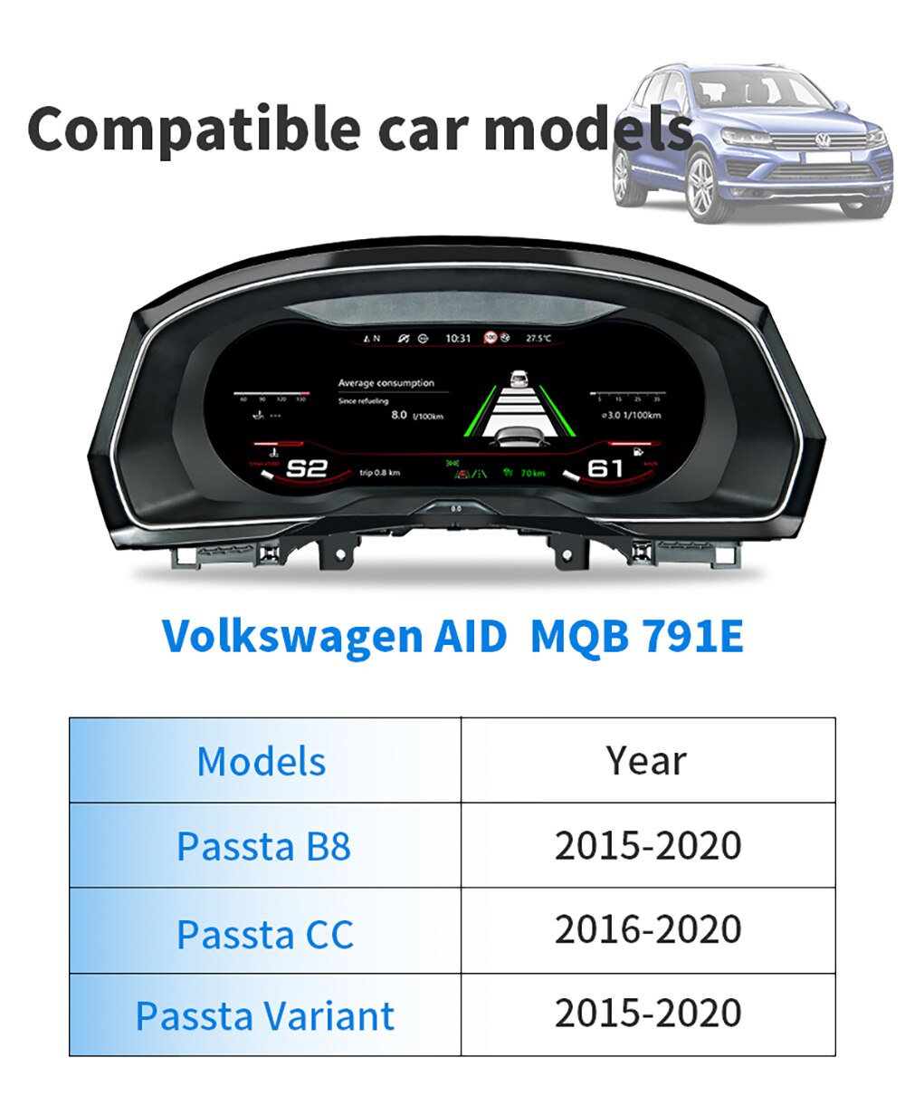 For VW B8 PASSAT CC golf 7 GTI Teramont Variant LCD Android  GPS Navigation Car Instrument Dashboard Display MultimediaHead Unit-Aotsr official website