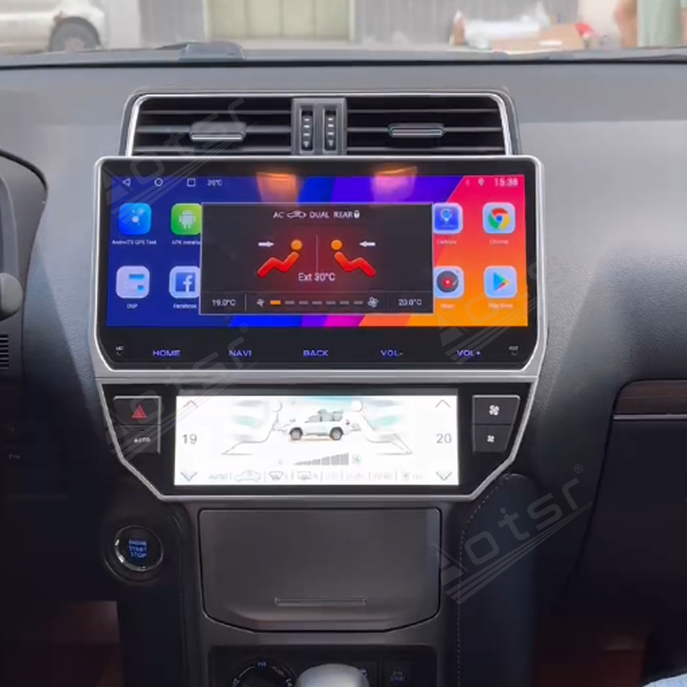 AC Panel Air Conditioner Climate Control For Toyota Prado 2018-2022 Touch Stereo Board Screen Headunit Original Style