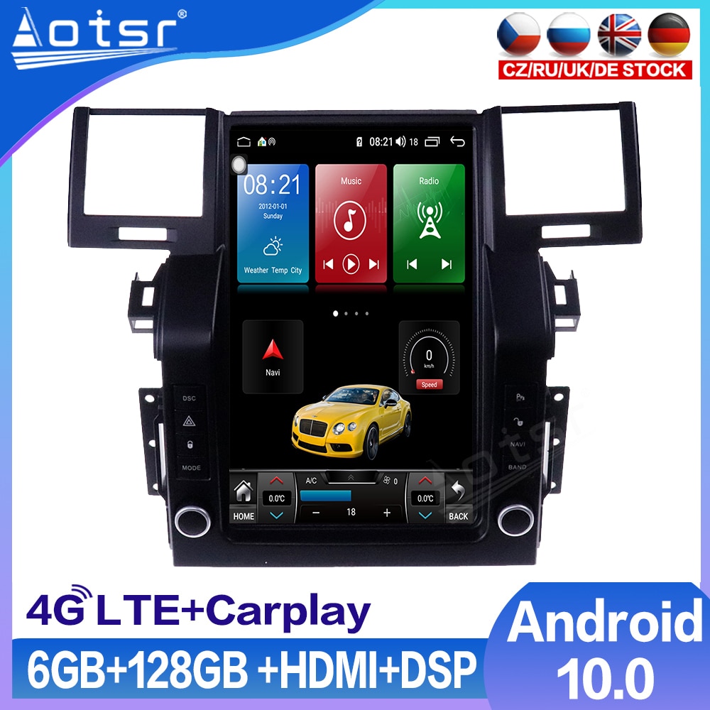 6GB+128GB Tesla Screen For Land Rover Range Rover Sport 2006 2007 2008 Car Radio GPS Navigation Android 10 Multimedia DVD Player