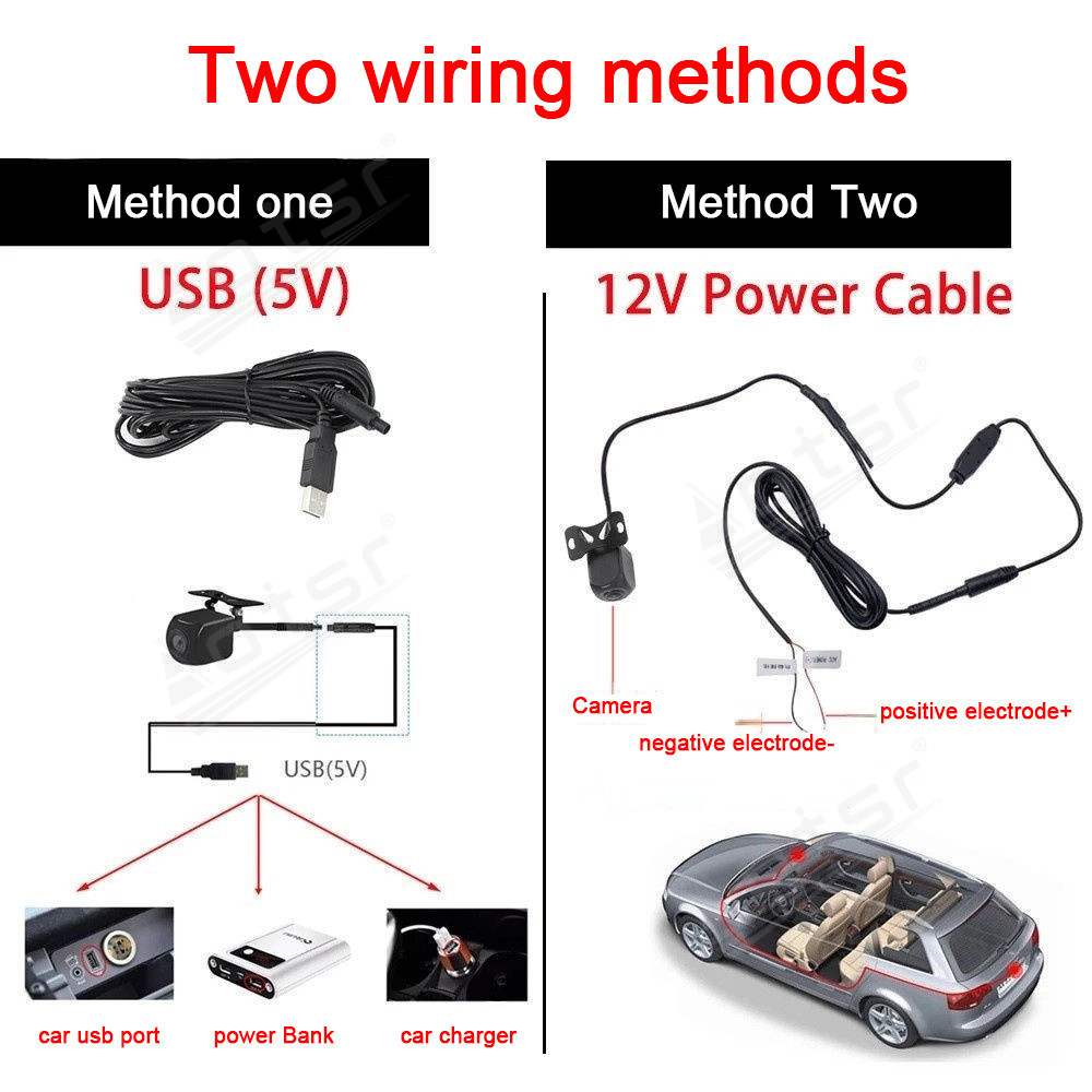 Car Reversing Camera HD Screen Rear View Camera Wireless Waterproof Wifi Support Android IOS and IPad