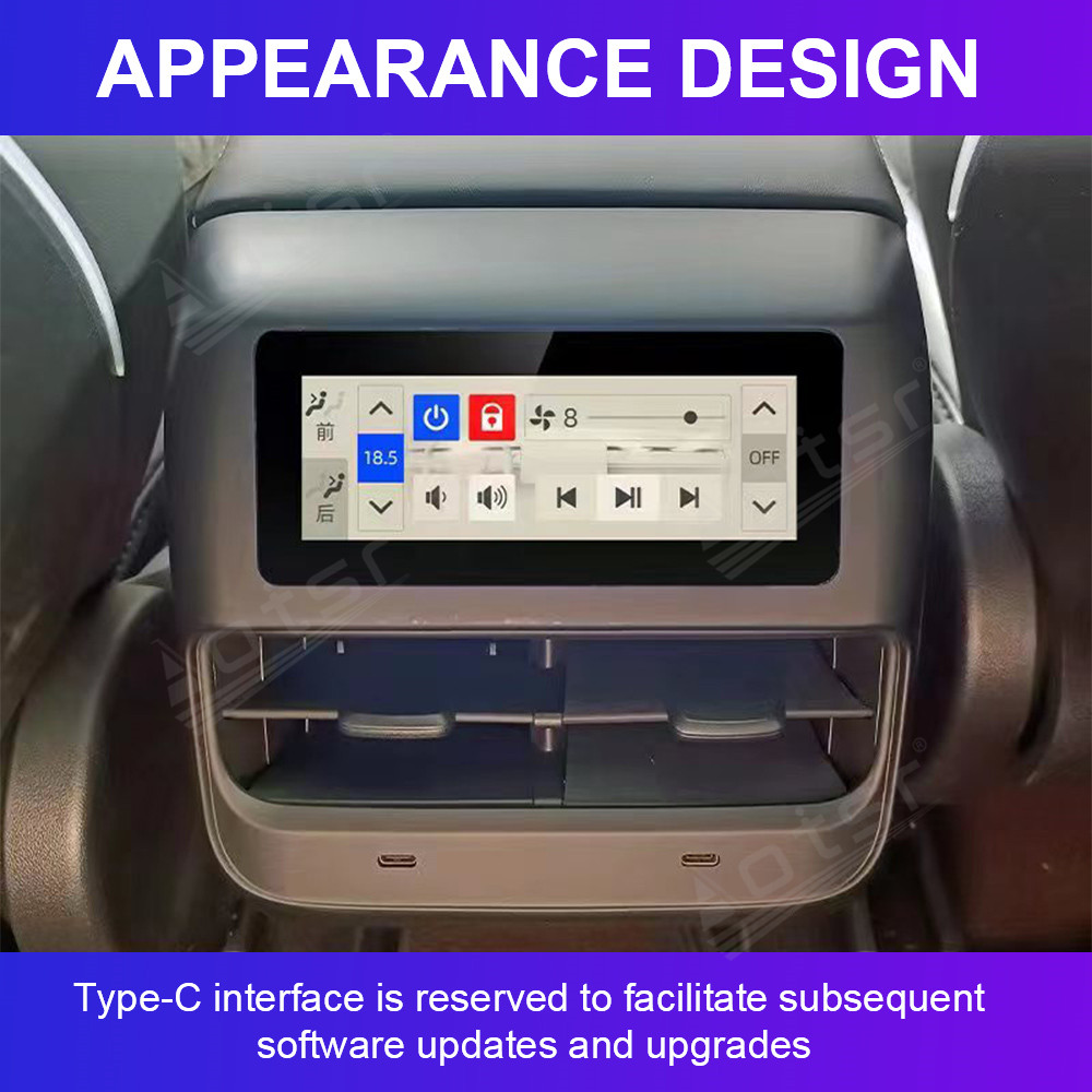 4.6 Inch For Tesla Model 3 Y X S Android System Auto Stereo Rear Back Row Seat Entertainment System Display with Same Screen Function