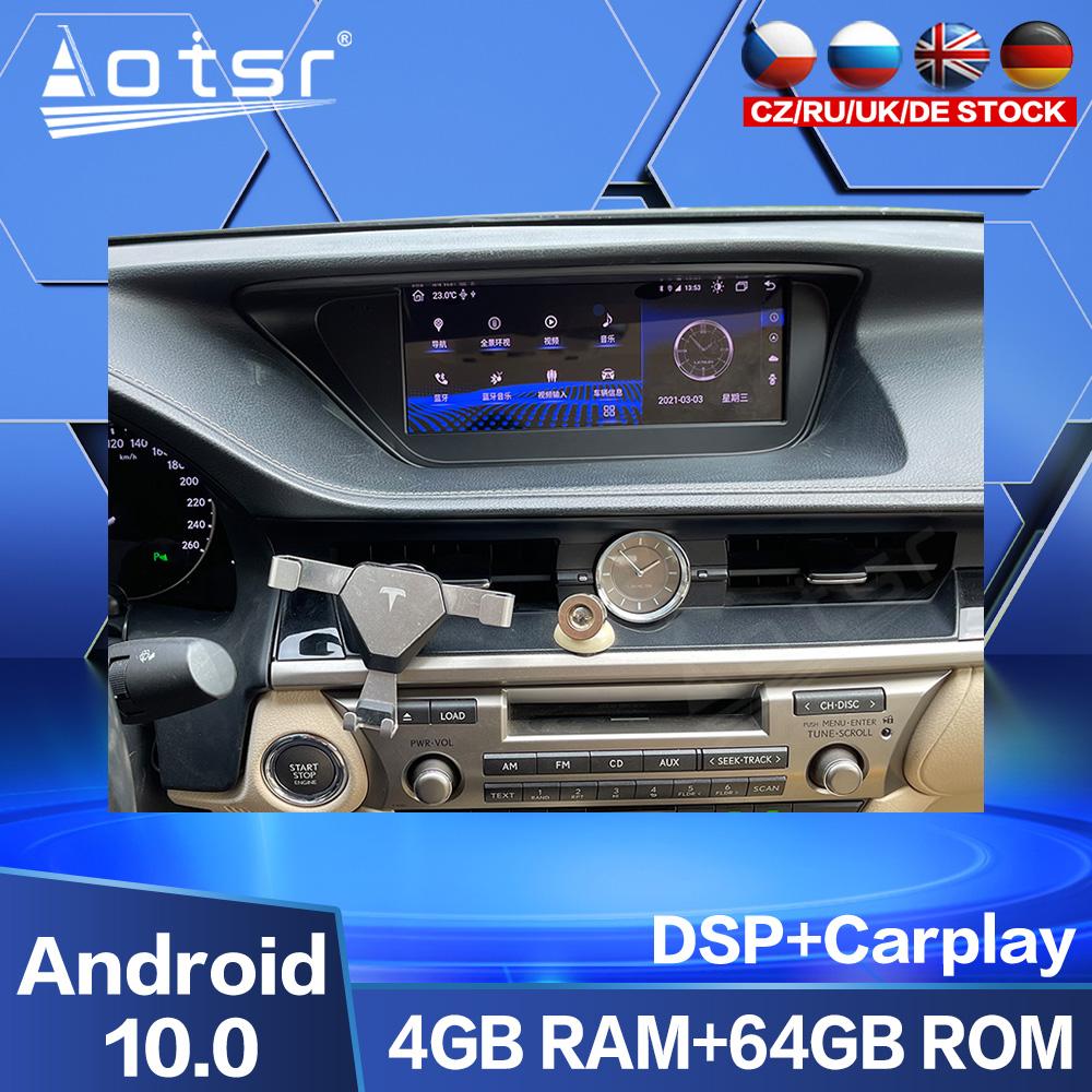 Android 10.0 multimedia player with GPS navigation stereo main unit DSP  suitable for Lexus ES 13-14