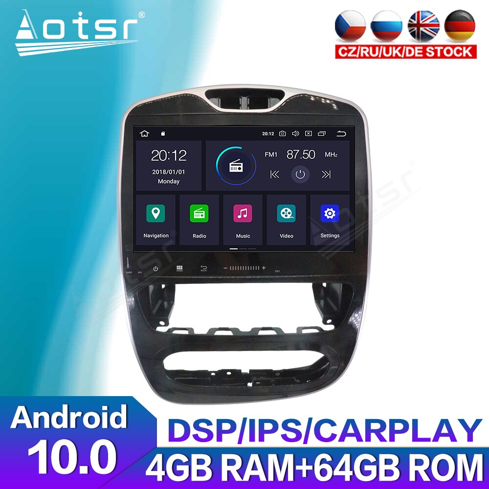 For Renault Clio 2017 2018 Android Multimedia Audio Radio DVD Player Car GPS Navigation HD Touch Screen Carplay Head Unit Stereo-Aotsr official website