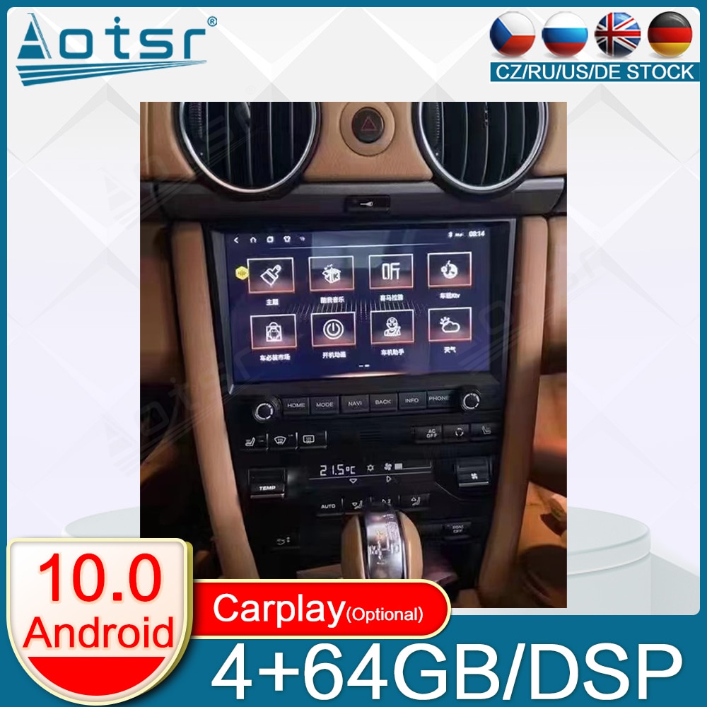 2din AutoRadio For Porsche Cayman 911 Boxter 997 Android Car Radio Player Multimedia Auto GPS Navigation Stereo Carplay Headunit-Aotsr official website