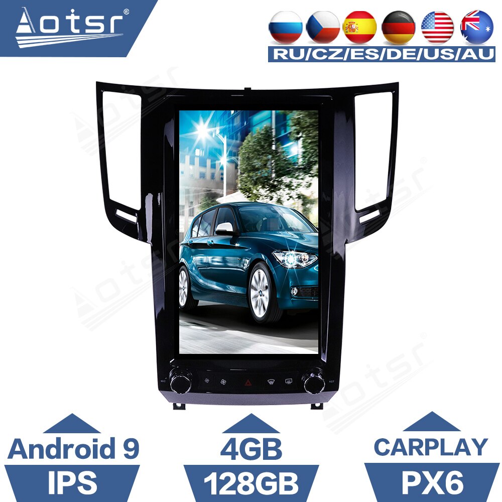 Android Car Radio For Infiniti FX25 FX35 FX37 2008 - 2013 Qx70 2013 - 2016 Tesla Style Screen GPS PX6 Multimedia Video Player