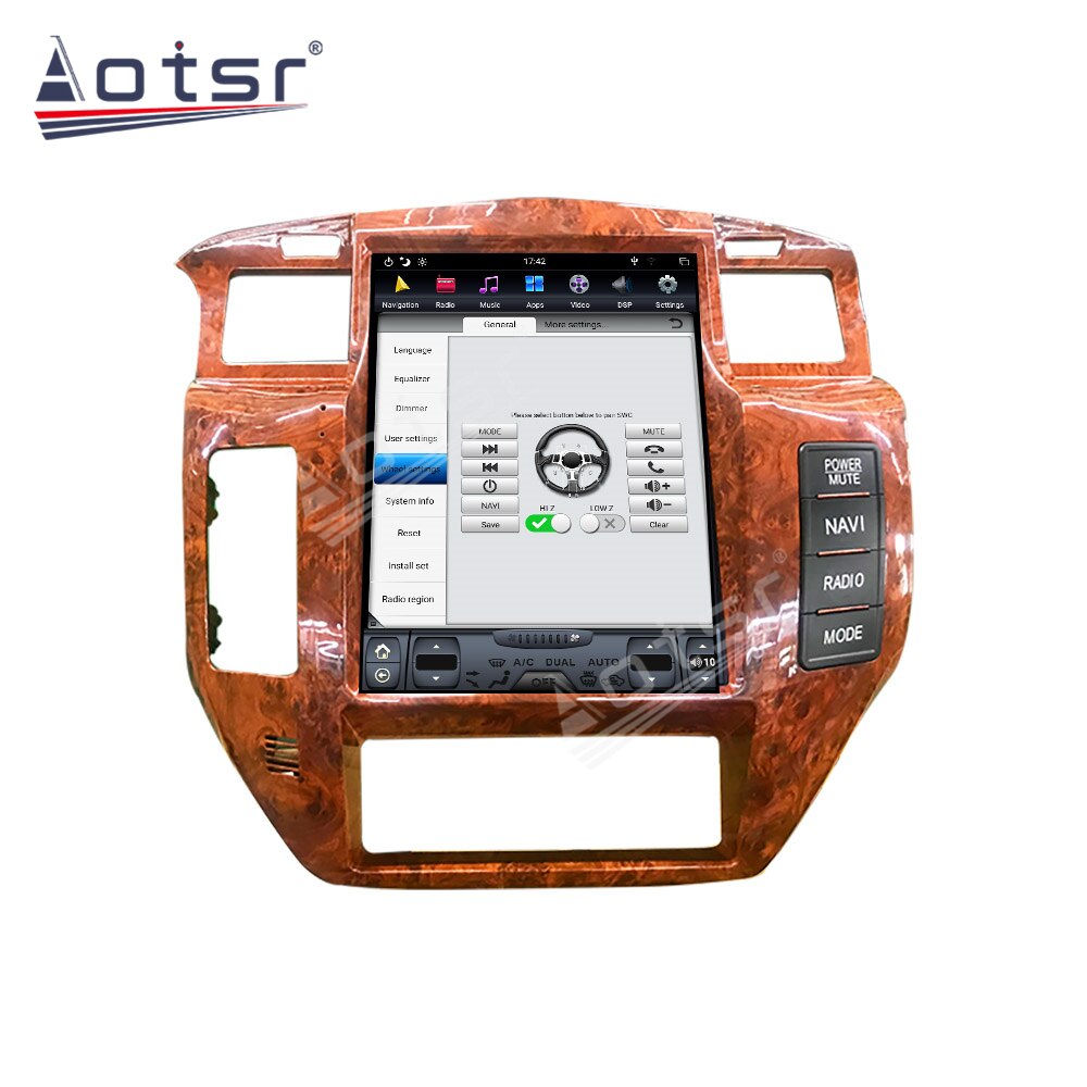 13.6 Inch Tesla Style Android 9 4G 64GB Screen Car Radio GPS Navigation For NISSAN PATROL 5 Y61 Head Unit Multimedia Player PX6-Aotsr official website