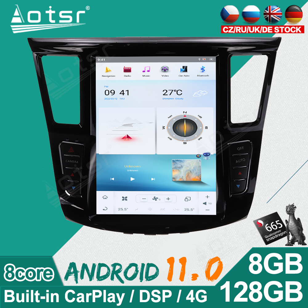 128GB Tesla Big Screen For Infiniti QX60 Android Multimedia Player Auto Stereo Unit Car GPS Navigation Audio DVD Video Player-Aotsr official website