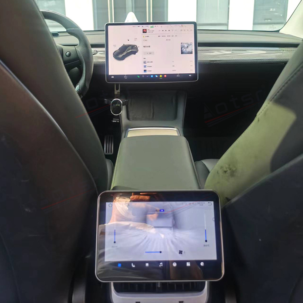 8.8 Inch Android Auto For Tesla Model 3 Y Stereo Rear Back Row Seat Entertainment System Display with Same Screen Function-Aotsr official website