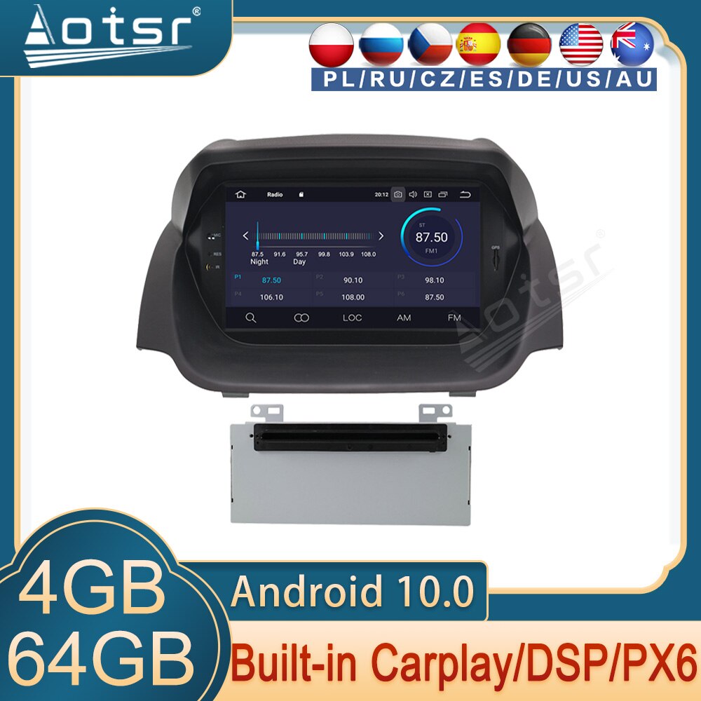 Car Multimedia Player For Ford Fiesta MK7 Android Radio Screen 2013 2014 2015 2016 GPS Navigation Stereo Head Unit Touch Screen