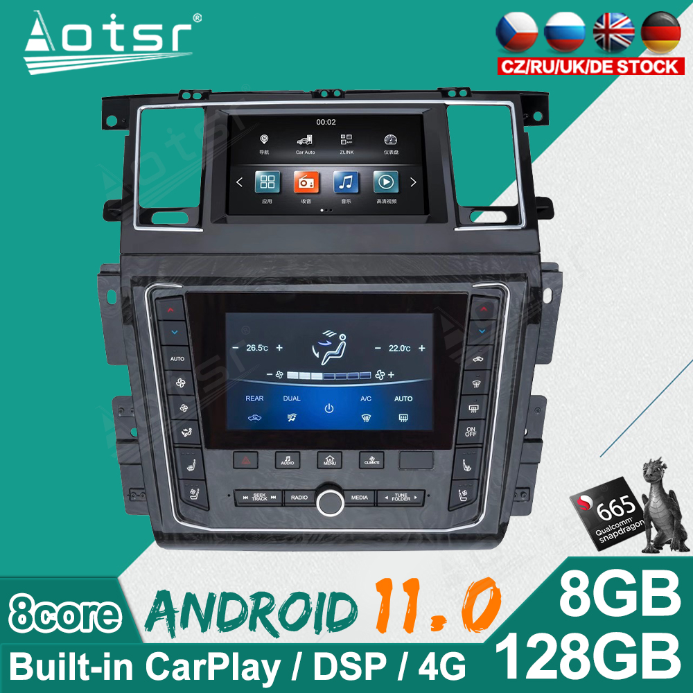 Double Screen Android 11 Auto Tesla Car Radio For NISSAN PATROL Y62 2010+ Multimedia Player GPS Navigation Headunit Aircon Board-Aotsr official website