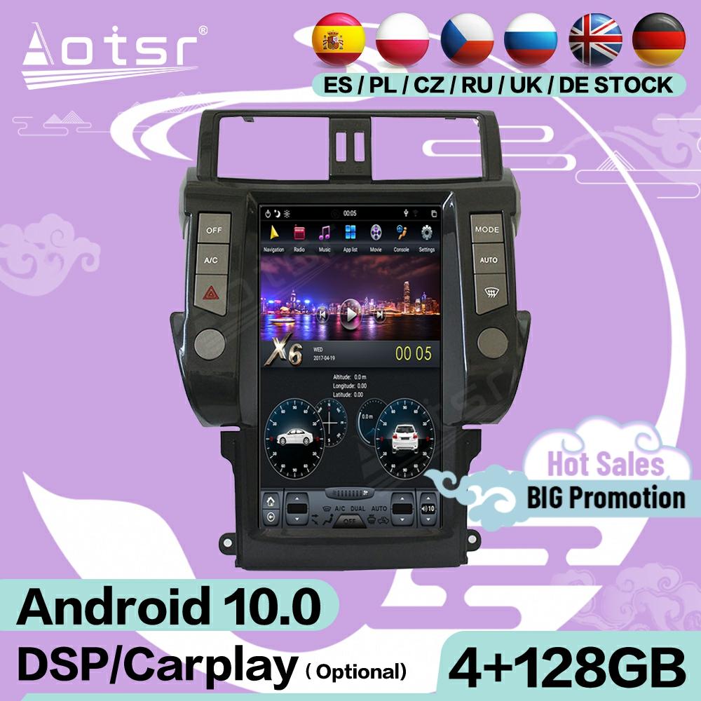 128G Tesla Screen Multimedia Stereo Android Player For Toyota Land Cruiser Prado 150 2010 2011 2012 2013 Navi Receiver Head Unit-Aotsr official website
