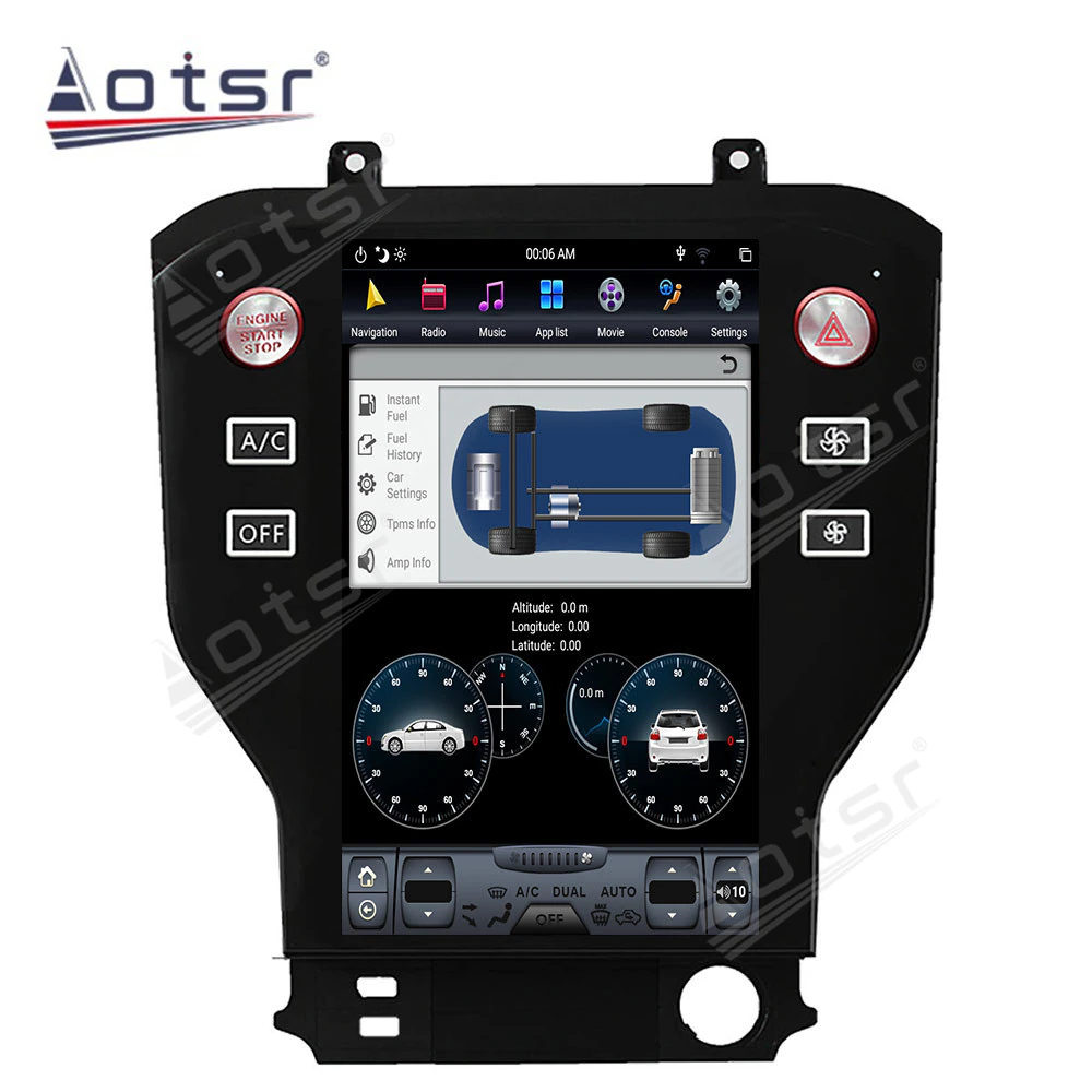 128GB Tesla Big Screen Multimedia For Ford Mustang Car GPS Navigaiton 2015 - 2019 Radio Tape Recorder DVD Video Player Stereo 2K-Aotsr official website