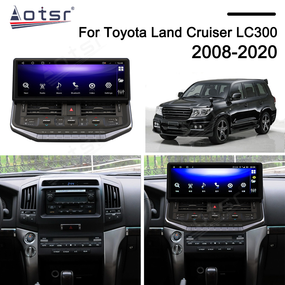 Android 12 13.5'' Screen For Toyota land Cruiser LC200 LC300 2016-2021 8core Car radio Multimedia Player Car GPS Navigation Head Unit