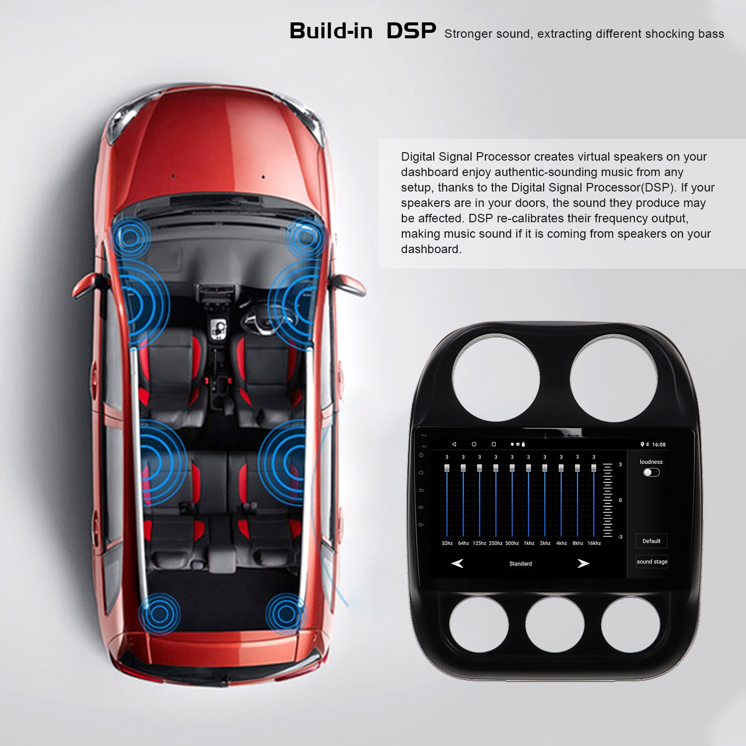 128G Android Radio For Jeep Compass 2010 - 2016 Car GPS Navigation Multimedia Screen Carplay Head Unit Recorder DVD Video Player-Aotsr official website