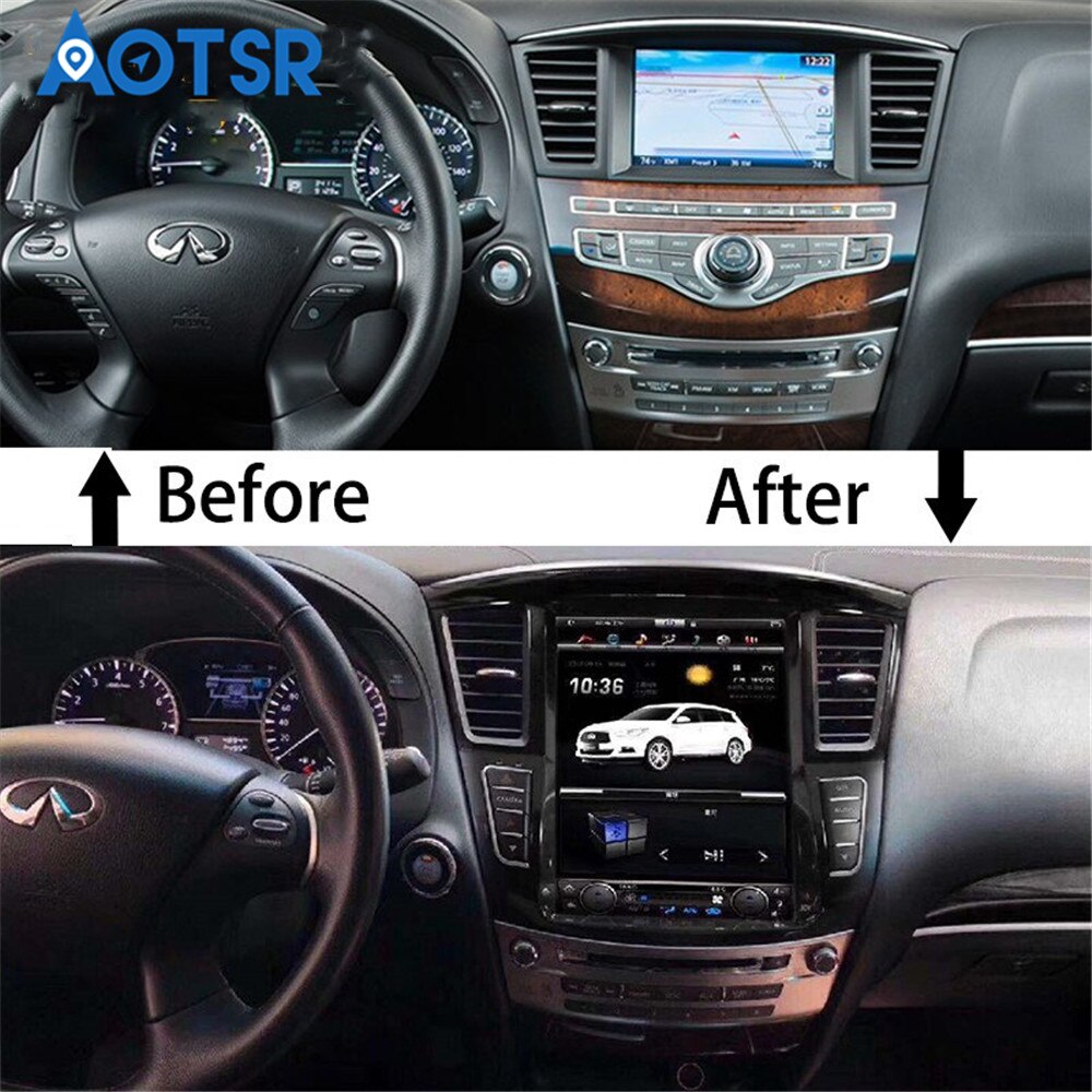 2 din Android car radio Tesla style for infiniti QX60 JX35 2014-2019 car stereo radio multimedia player GPS navigator head unit-Aotsr official website