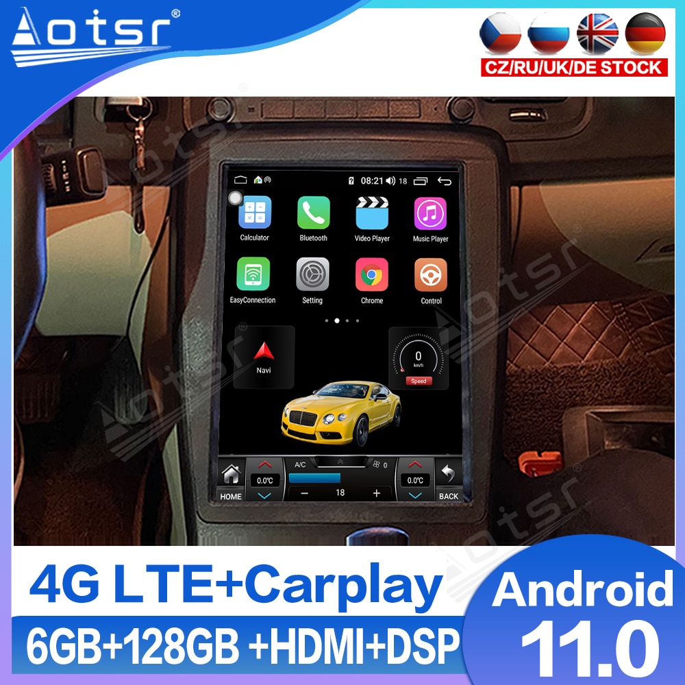 Tesla Style Screen Android 11.0 For Volvo S60 V60 2011 - 2018 Car Multimedia Player Auto Radio GPS Navigation Radio Audio Stereo-Aotsr official website