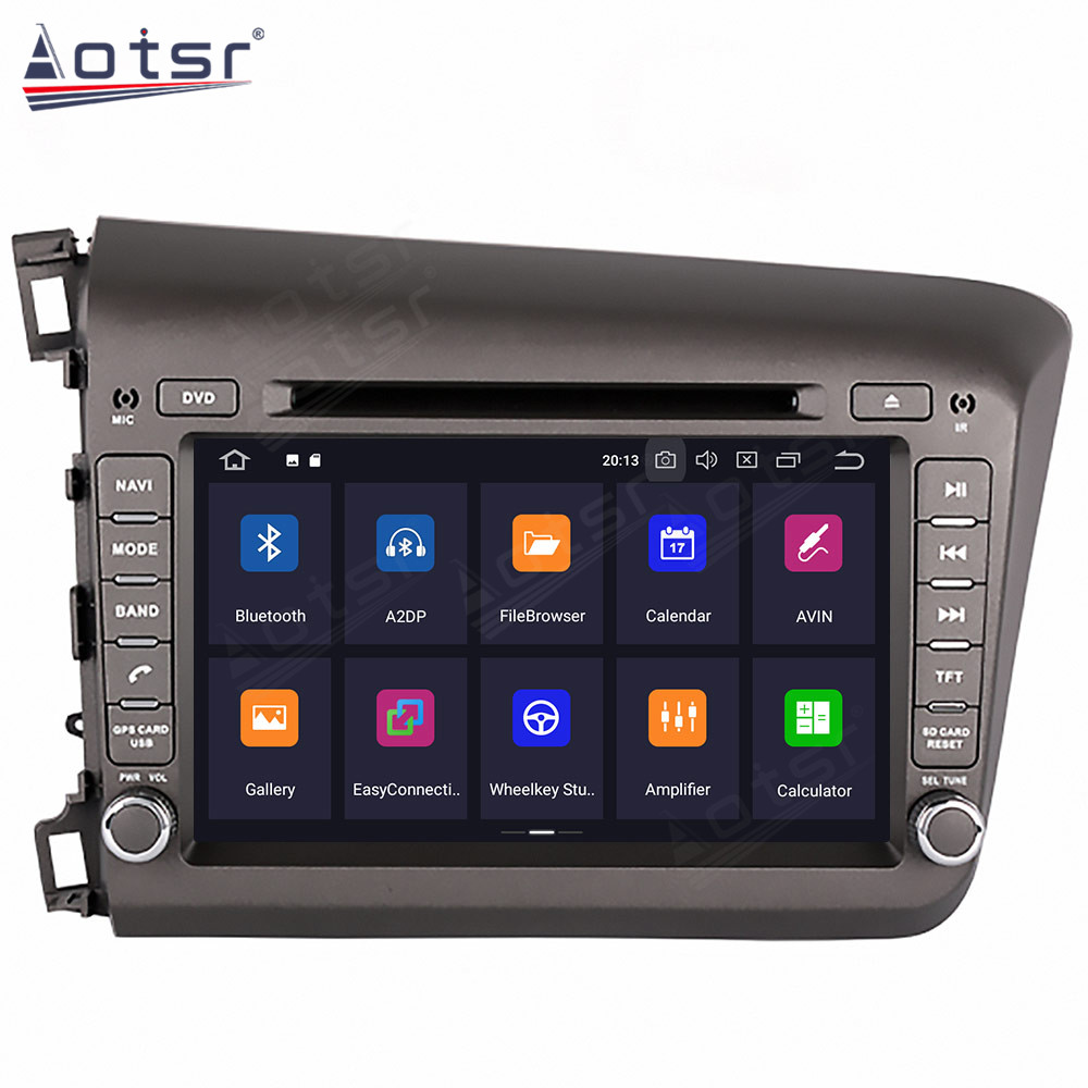 Qualcomm Android 11 Car Radio 8 Core Autoradio For HONDA CIVIC 2012+ GPS Navigation DVD Multimedia Player Head Unit-Aotsr official website