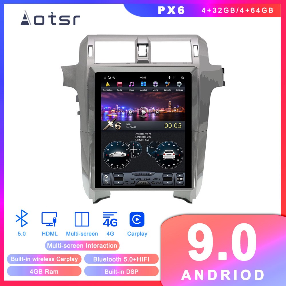 Android 9 Tesla style Car DVD Player GPS navigation for Lexus GX400 GX460 2010-2018 Car Auto Radio Stereo Multimedia Player Unit
