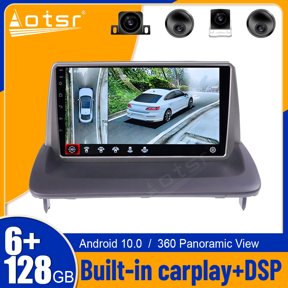 Aotsr Latest Android 10 Car Radio Player GPS Navigation DSP Car Auto Stereo Video HD Multimedia For VOLVO C30 S40 C70 2006-2012