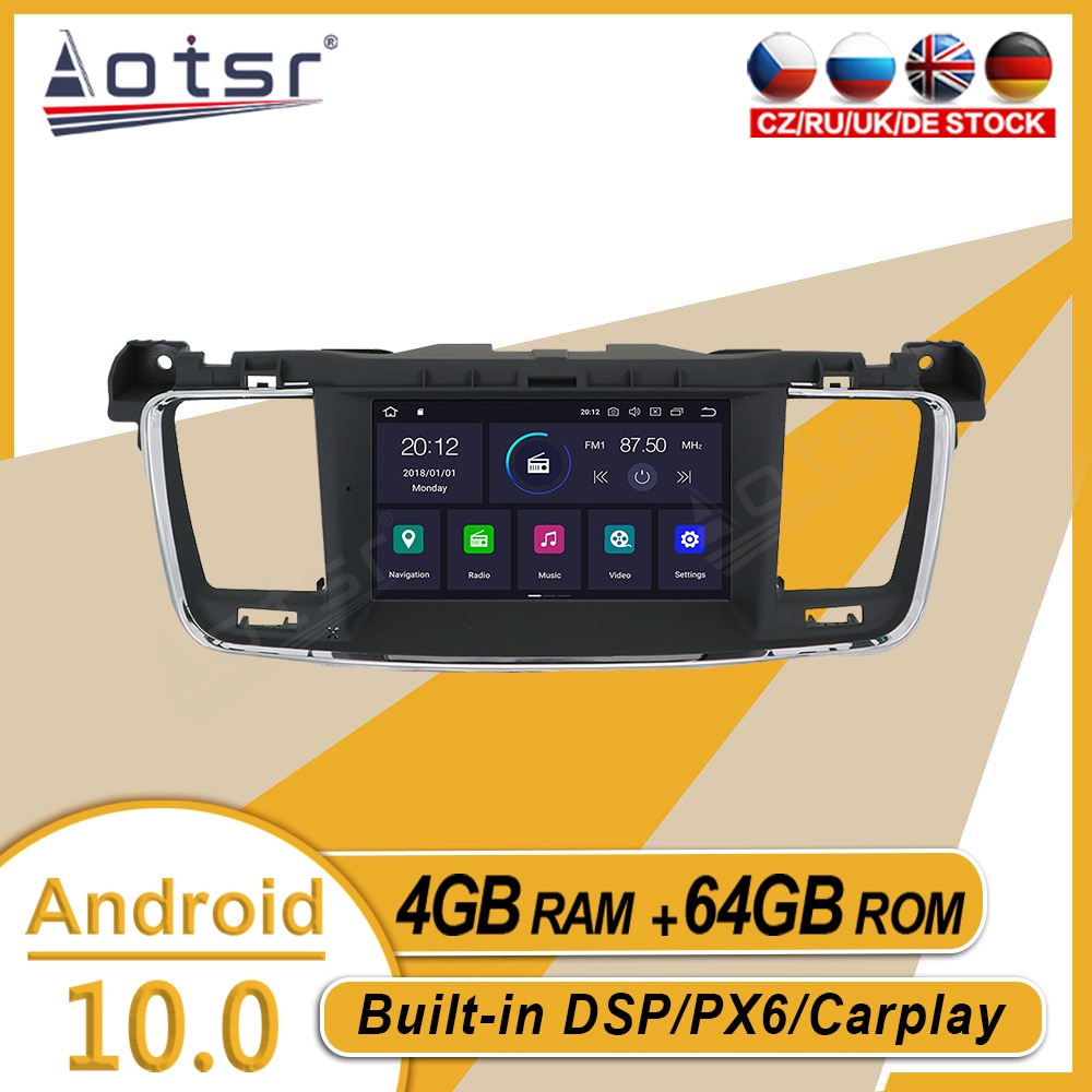 128GB For PEUGEOT 508 2011 2012 2013 - 2017  Car Stereo Multimedia Player Android GPS Navigation Auto Audio Radio Carplay PX6 Head Unit-Aotsr official website