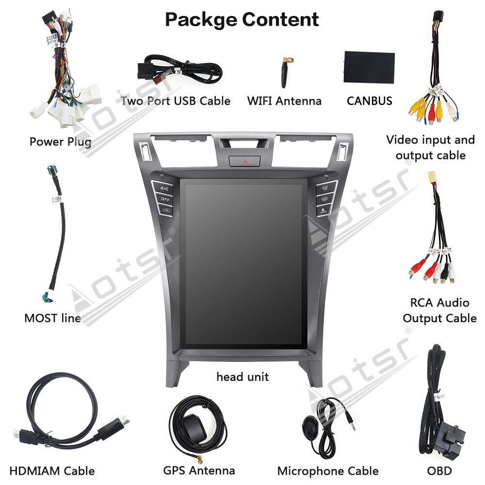 For Lexus LS460 LS600H 2006-2012 Android Radio Tape Recorder Car Multimedia Cassette Player Stereo PX6 Head Unit Tesla navigation-Aotsr official website