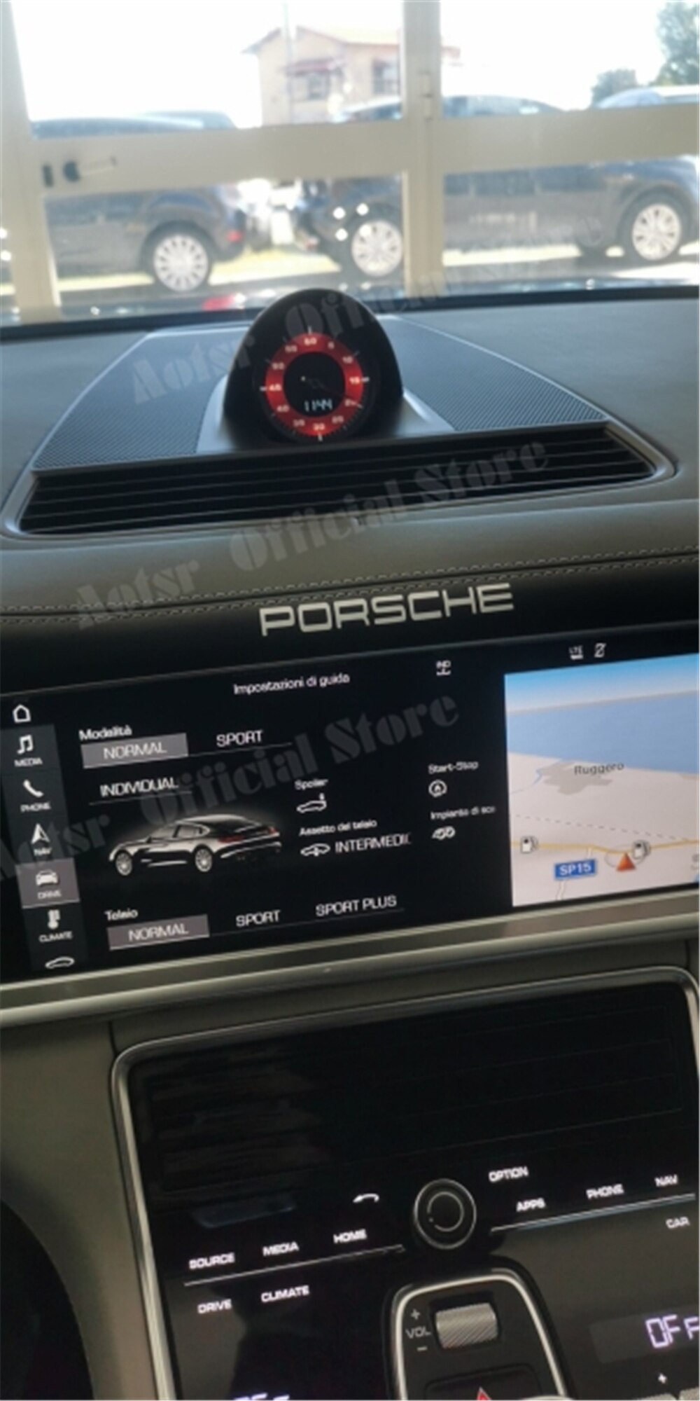 Car Stopwatch For Porsche Panamera 2010-2016 Interior Dashboard Center Clock Compass Time Electric Meter Clock Accessional-Aotsr official website