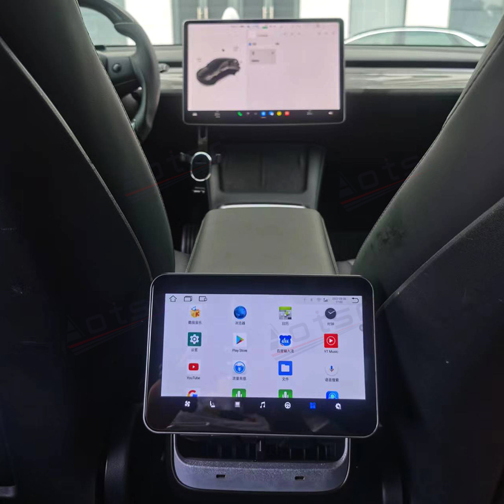 8.8 Inch Android Auto For Tesla Model 3 Y Stereo Rear Back Row Seat Entertainment System Display with Same Screen Function-Aotsr official website
