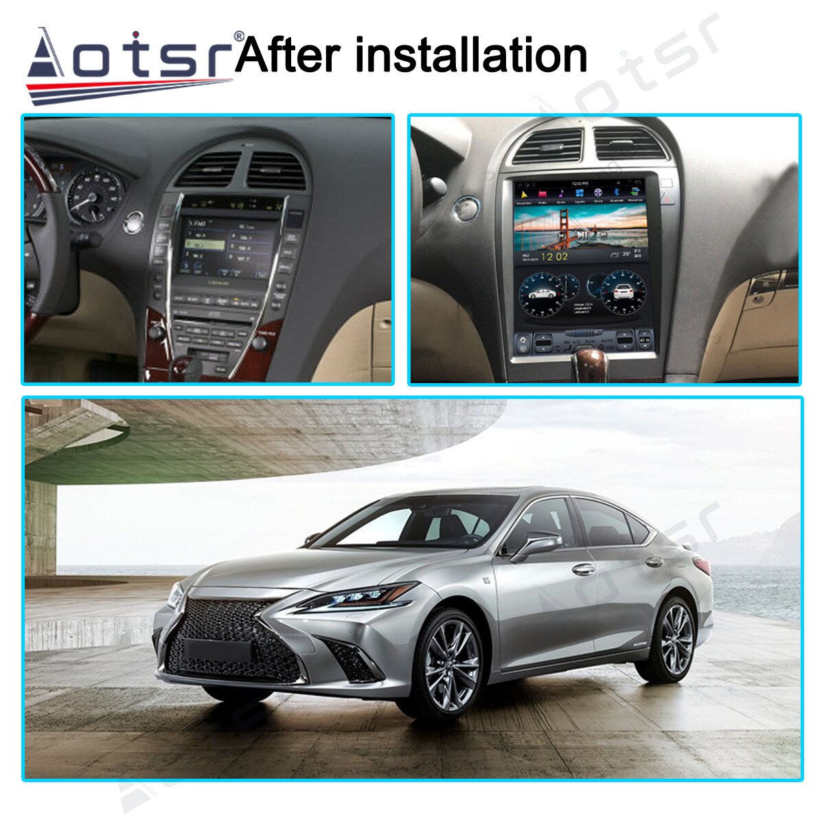 Car Multimedia Player For Lexus ES V4 ES200 ES240 ES300 ES350 ES350H Android Radio GPS Navigation 128GB Tesla Vertical Screen-Aotsr official website
