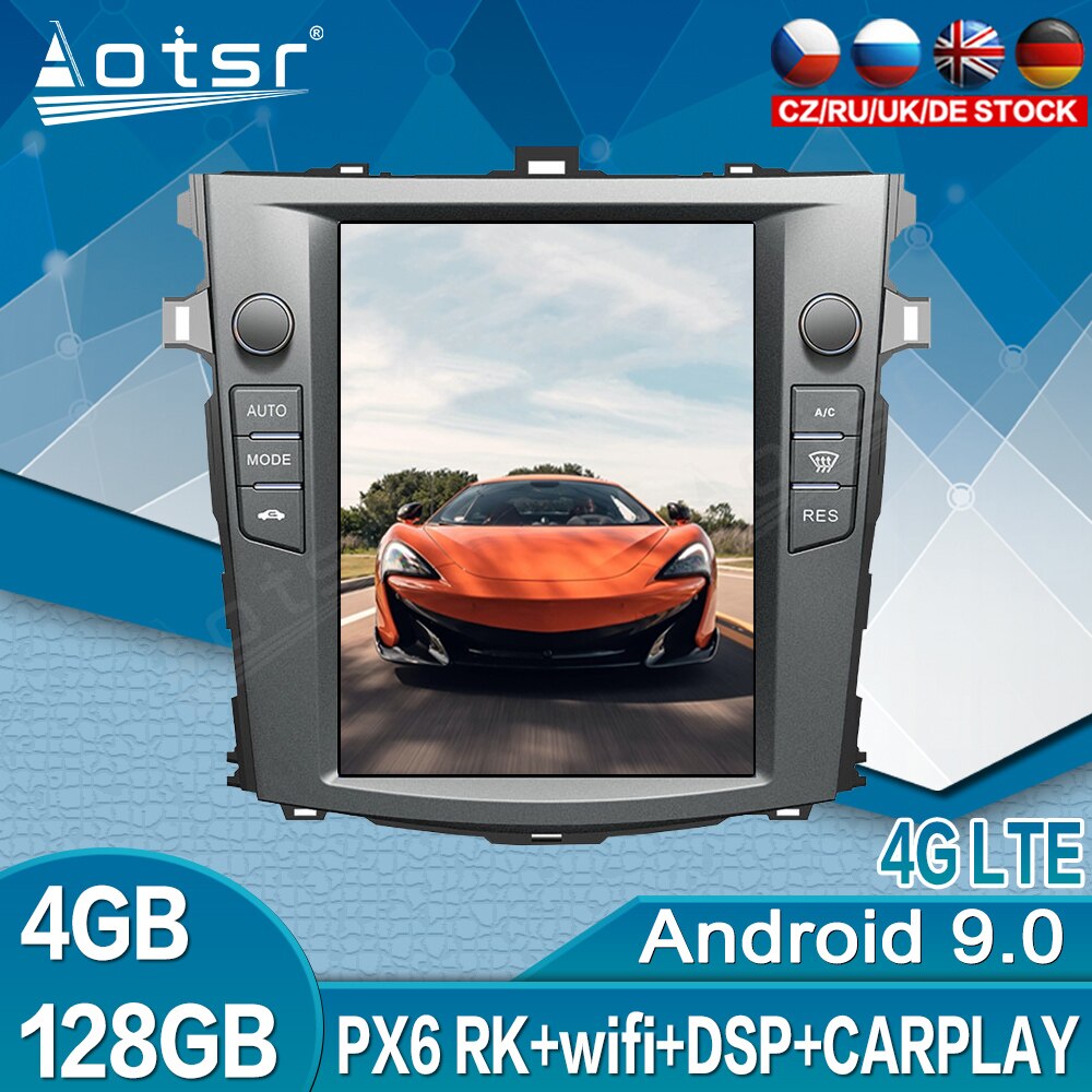 Android Multimedia For Toyota Corolla 2008 2009 - 2013 128GB Car Radio DVD Player Tesla Vertical Screen GPS Navigation Head Unit-Aotsr official website