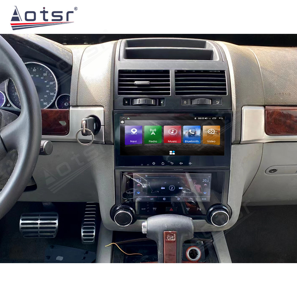 8.8'' Car Radio and 6.9'' Air Conditioner For VW Touareg 2003-2010