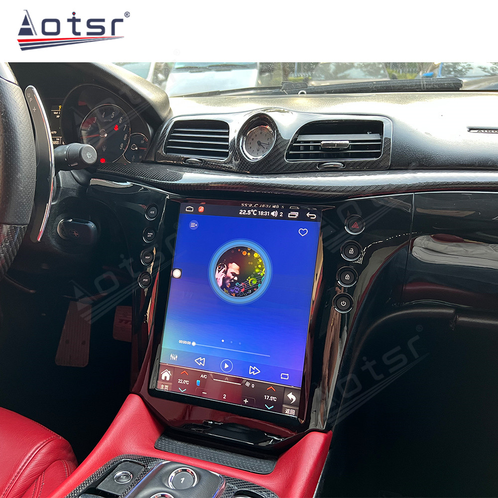 Android 12 Tesla Screen For Maserati GT/GC GranTurismo 2007-2017 8core Carbon Fiber Multimedia Player Car GPS Navigation Head Unit