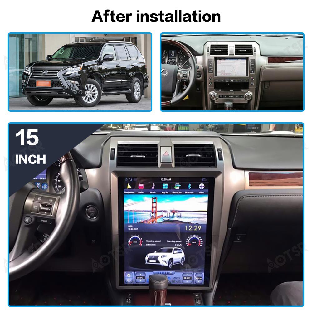 Android 9 Tesla style Car DVD Player GPS navigation for Lexus GX400 GX460 2010-2018 Car Auto Radio Stereo Multimedia Player Unit-Aotsr official website