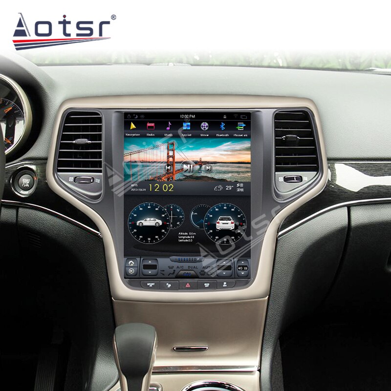PX6 Bluetooth 5.0 Tesla Styel For Jeep Grand Cheroke WK2 2010 - 2019 Android Auto Radio Stereo Car Multimedia Player DVD GPS Navigation-Aotsr official website