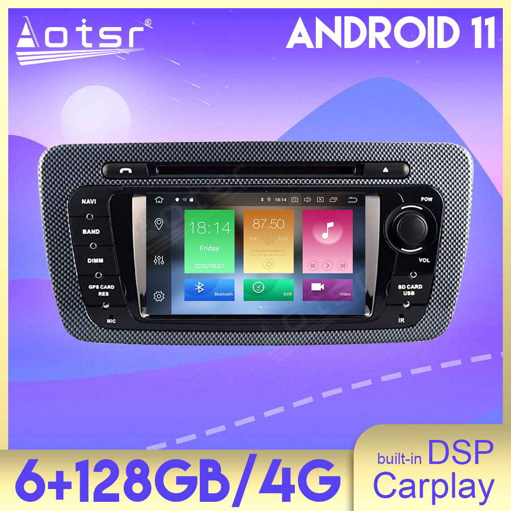 Android 11.0 Car Radio Multimedia Video Player For Seat Ibiza 2009 2010 2011 2012 2013 Navigation GPS 2din Autoradio NO DVD Audio Screen