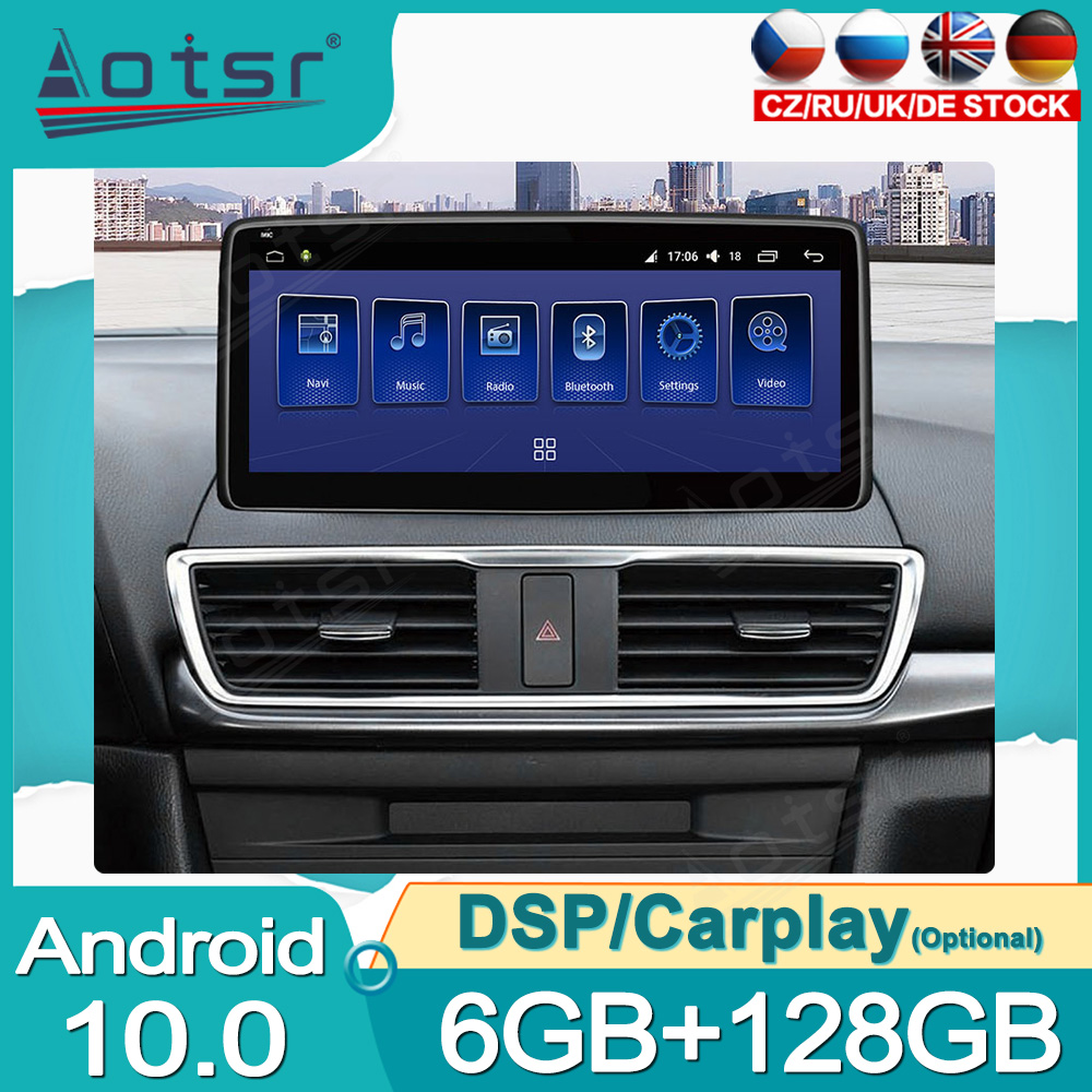 Android 10.0 multimedia player with GPS navigation stereo main unit DSP  6GB + 128GB suitable for Mazda3 anksila-Aotsr official website