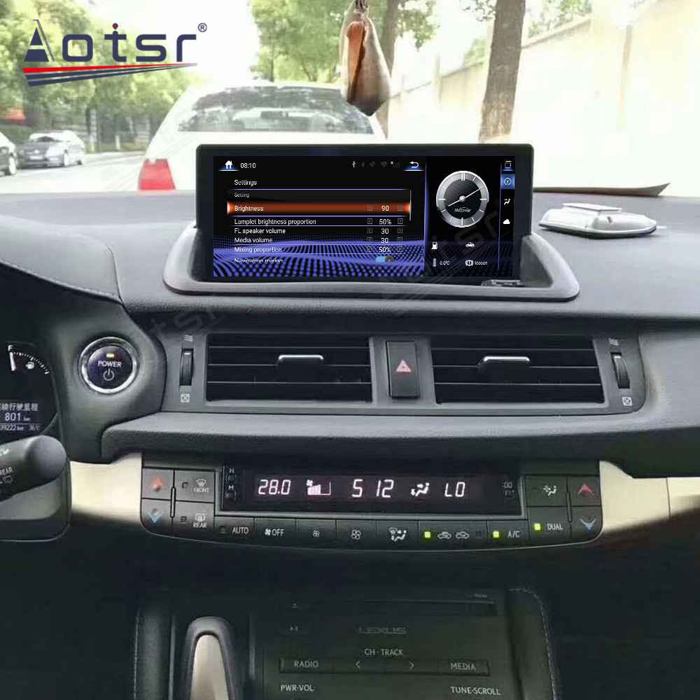 Android 10.0 multimedia player with GPS navigation stereo main unit DSP  suitable for Lexus CT