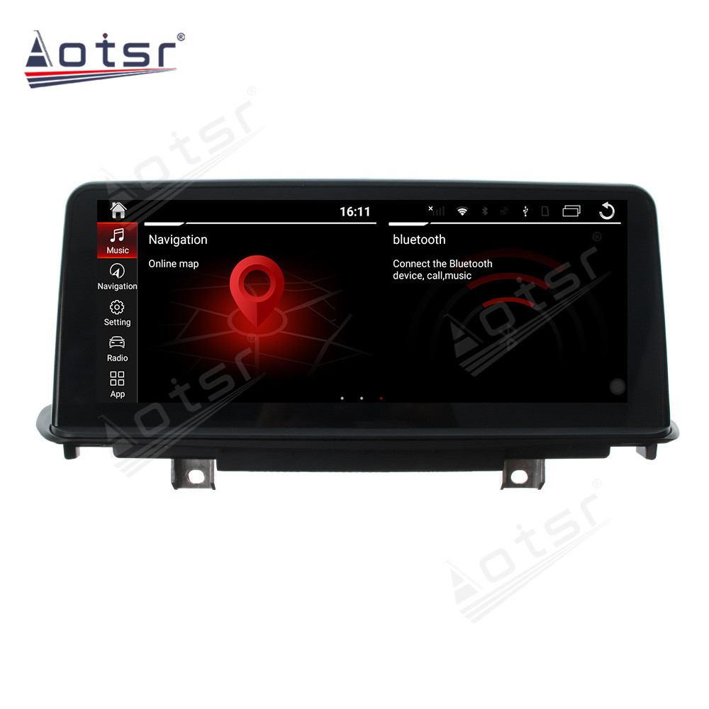 Android 10.0 multimedia player with GPS navigation stereo main unit DSP  8GB + 128GB suitable for BMW 14-18 X5 X6-NBT base-Aotsr official website