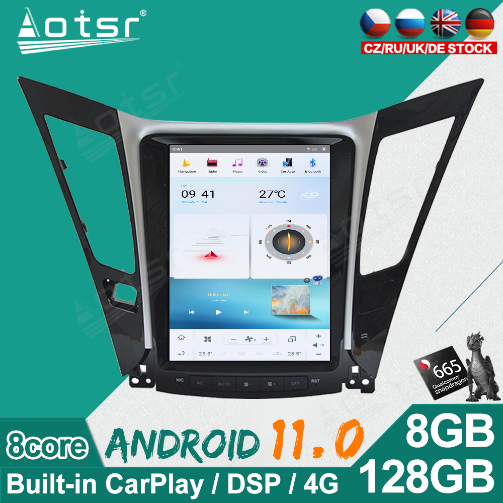 Android 11.0 128G Tesla Style Screen For Hyundai Sonata 8 2012-2014 Auto Radio Stereo Car Multimedia Player GPS Navigation-Aotsr official website