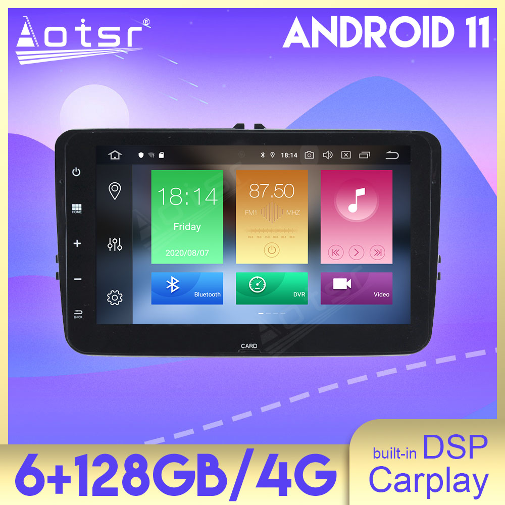 6GB 128GB Carplay Car Radio Screen For Volkswagen HC Android GPS Navigation Radio Tape Recorder Multimedia Autoradio