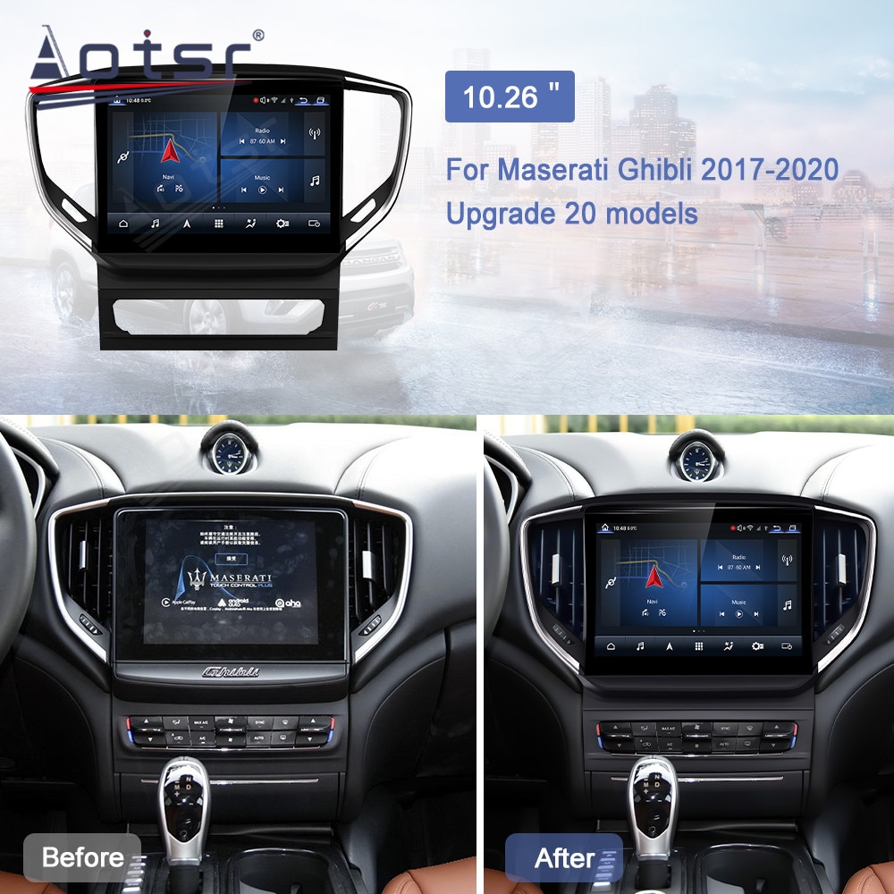 For Maserati Ghibli 2014 -2021 Android car GPS Navigation auto Multimedia Radio Player Head Unit carplay stereo tape recoder DSP-Aotsr official website