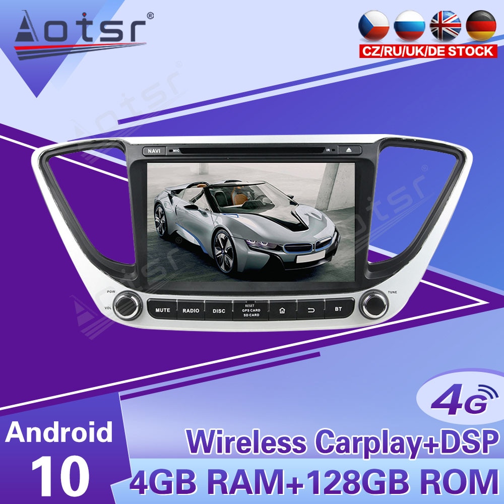 Android 10 Car Radio Tape Recorder Audio Multimedia Player Stereo For Hyundai Solaris Accent Verna 2017 2018 GPS Navi Head Unit-Aotsr official website