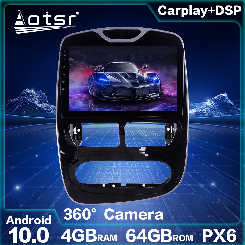 Car Multimedia Player For Renault Clio 4 IV Android 10.0 Stereo 2013 2014 2015 Car GPS Navigation PX6 Auto Audio Head Unit DSP-Aotsr official website