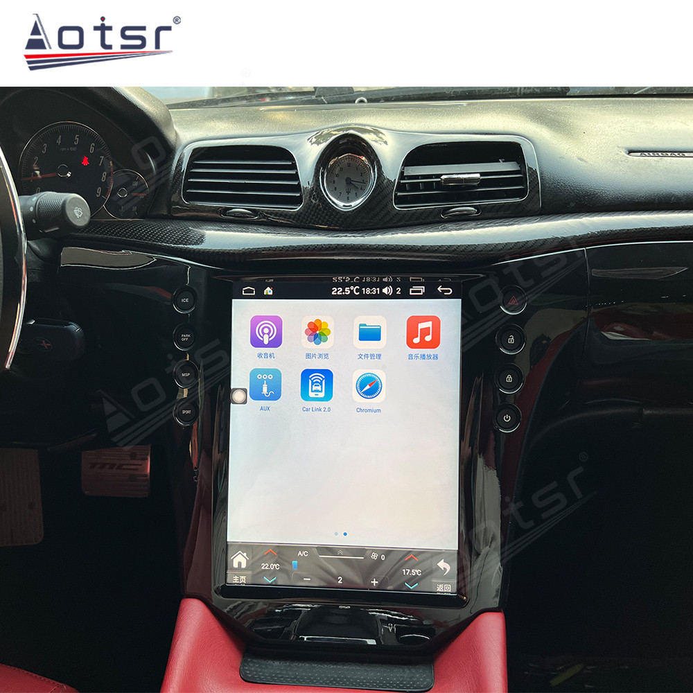 Android 12 Tesla Screen For Maserati GT/GC GranTurismo 2007-2017 8core Carbon Fiber Multimedia Player Car GPS Navigation Head Unit