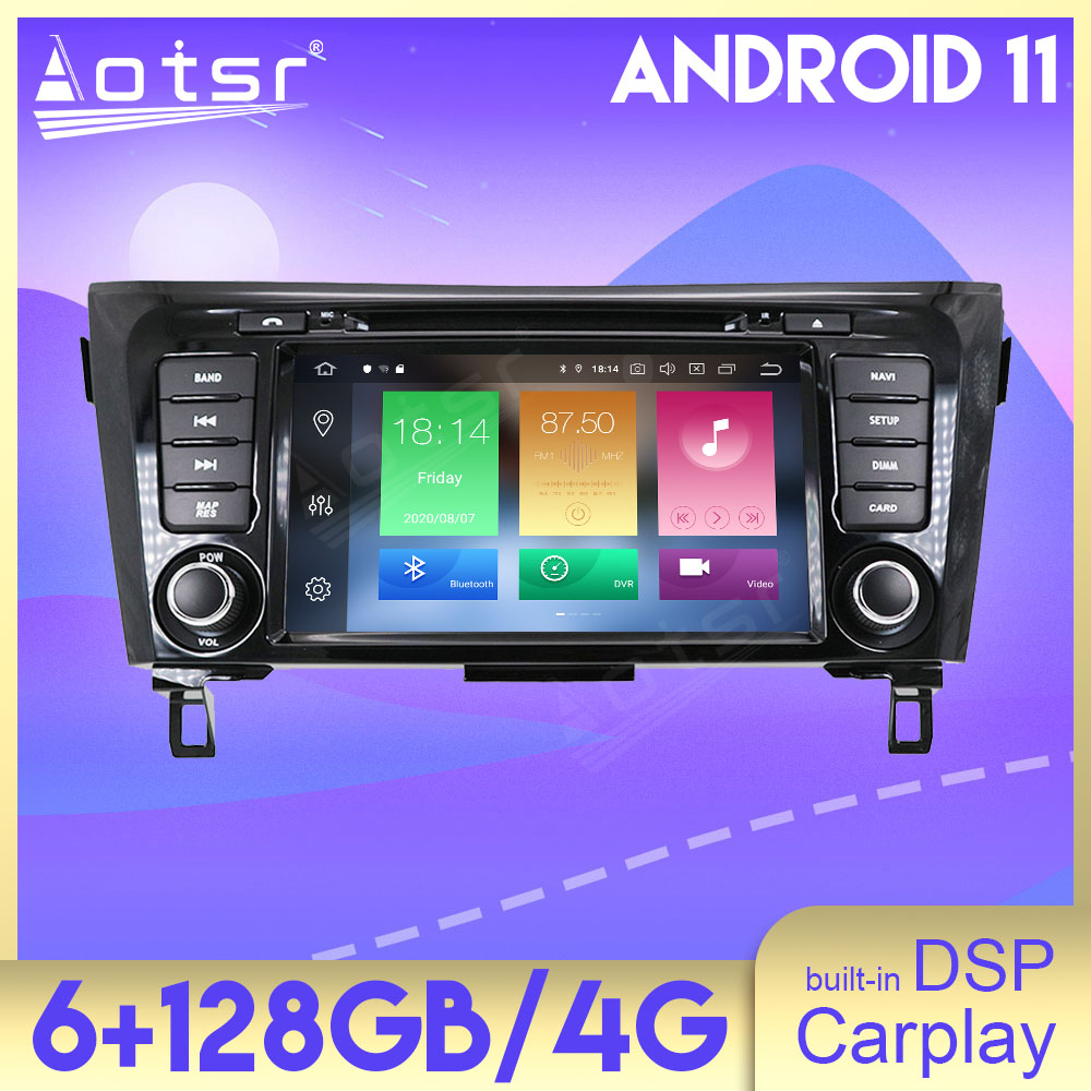Android 11 Auto Stereo 6+128GB DSP Carplay GPS Navigation For Nissan X-TRAIL Qashqai Dualis Rouge 2013-2017 Multimedia Car Radio Player Head Unit