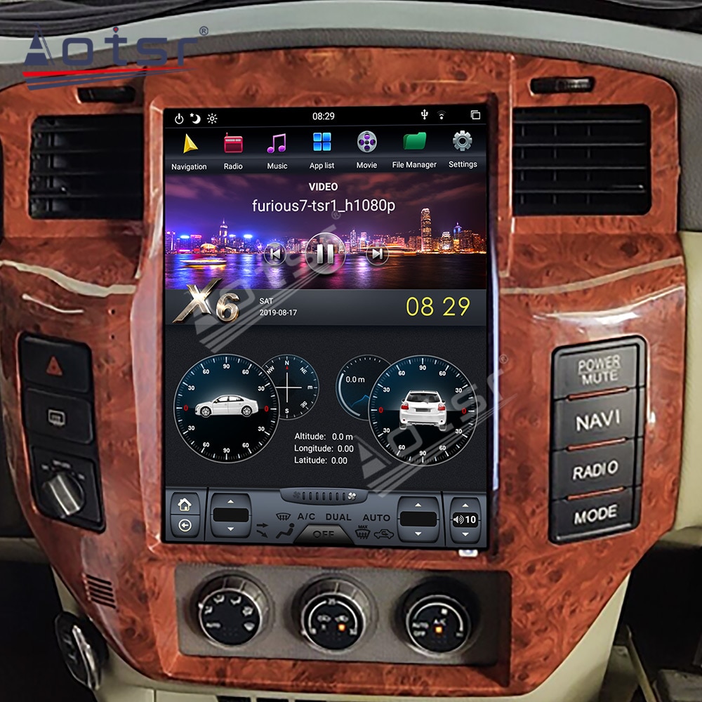 13.6 Inch Tesla Style Android 9 4G 64GB Screen Car Radio GPS Navigation For NISSAN PATROL 5 Y61 Head Unit Multimedia Player PX6-Aotsr official website