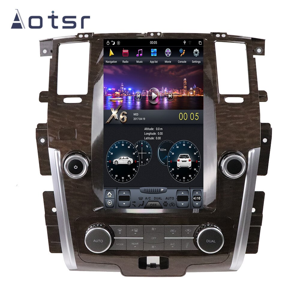 For Nissan Patrol Y62 2010 - 2020 Infiniti QX80 Tesla Vertical IPS Screen Android Car Auto Radio GPS Navigation Carplay Stereo-Aotsr official website