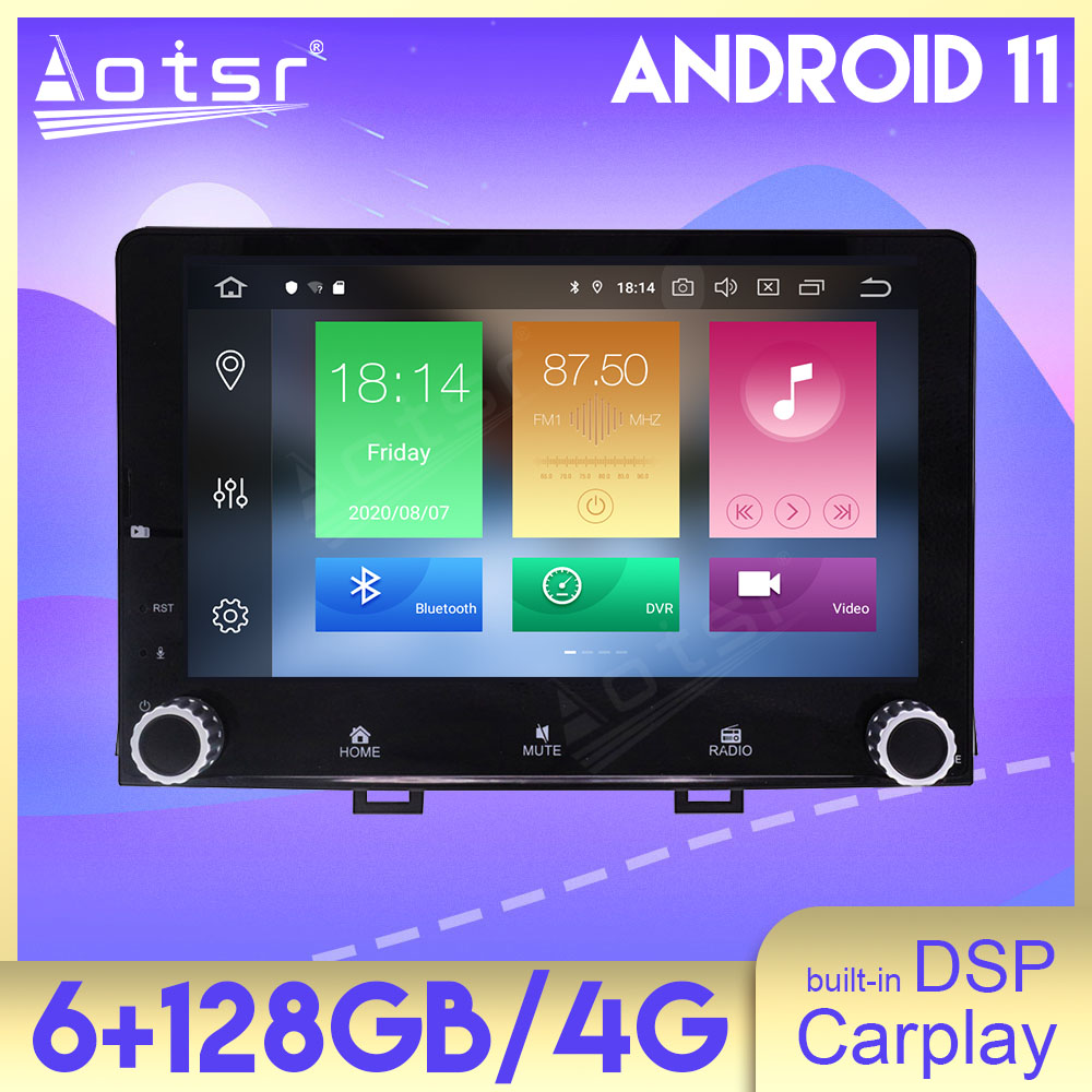 Android 11 Auto Stereo 6+128GB DSP Carplay GPS Navigation For KIA RIO 2017+ Multimedia Car Radio Player Head Unit